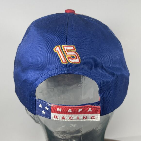 NASCAR Hat Cap SIGNED Chase Authentics NAPA Racing Blue Red Michael Waltrip #15 - Picture 9 of 9